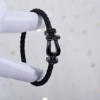 [Shinejoy]FORCE LARGE SERIES HORSESHOE BLACK SAMURAI BRACELET