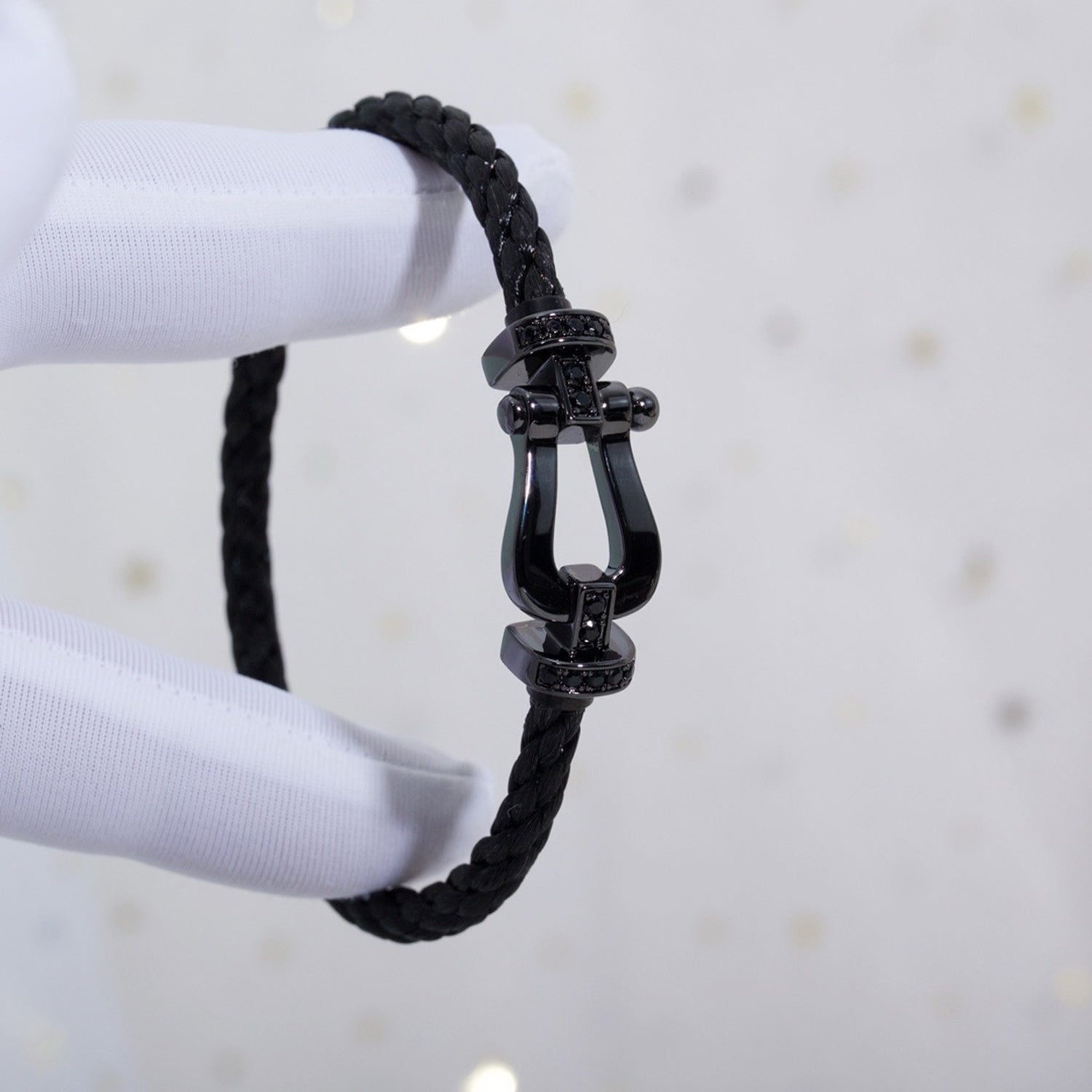 [Shinejoy]FORCE LARGE SERIES HORSESHOE BLACK SAMURAI BRACELET