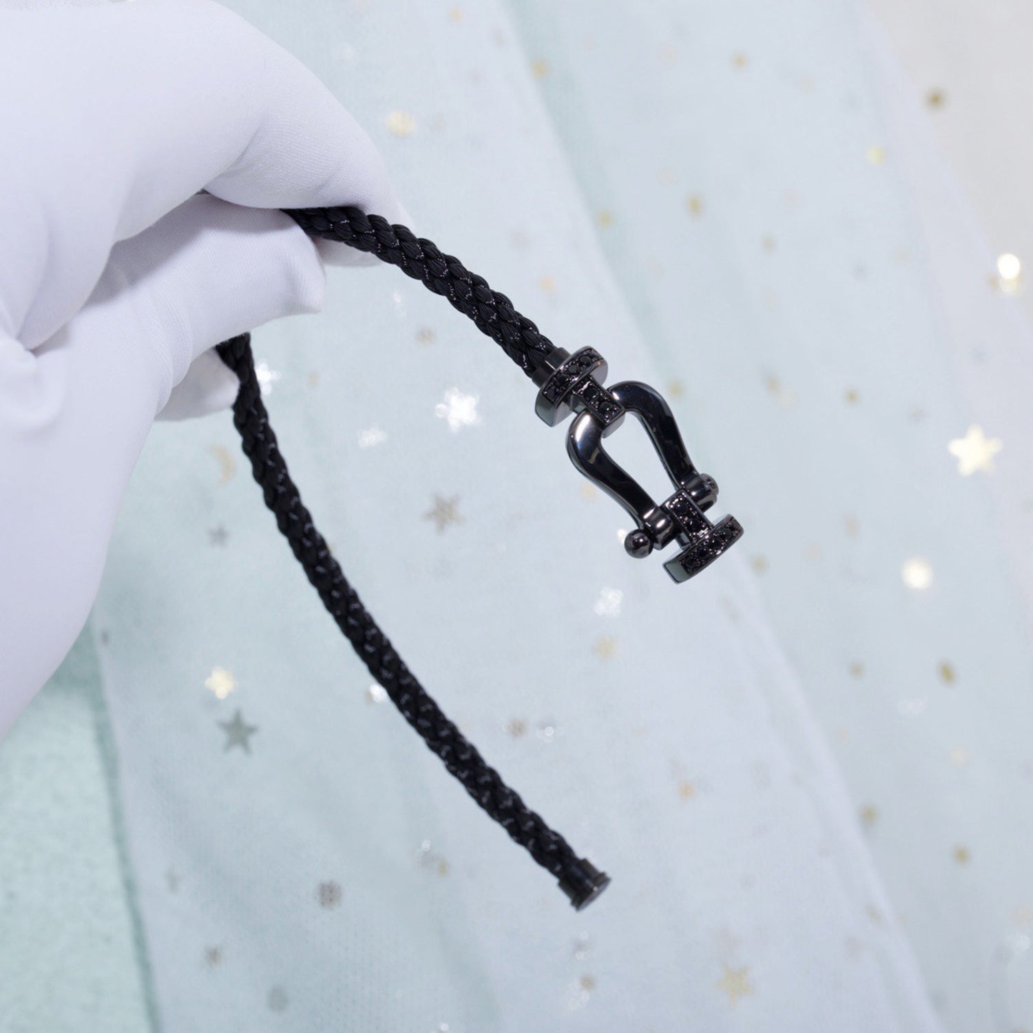 [Shinejoy]FORCE LARGE SERIES HORSESHOE BLACK SAMURAI BRACELET