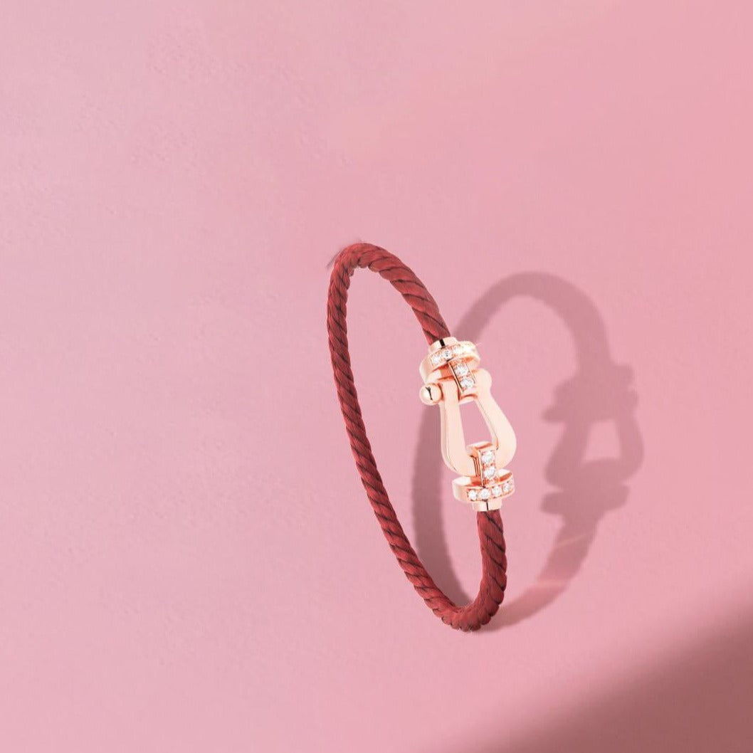 [Shinejoy]FORCE 10 HALF DIAMOND PINK GOLD RED CORDERI LARGE AND MEDIUM MODEL