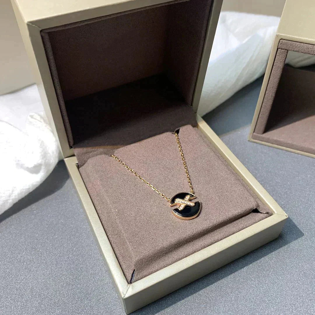 [Shinejoy]JEUX DE ROSE GOLD DIAMOND NECKLACE