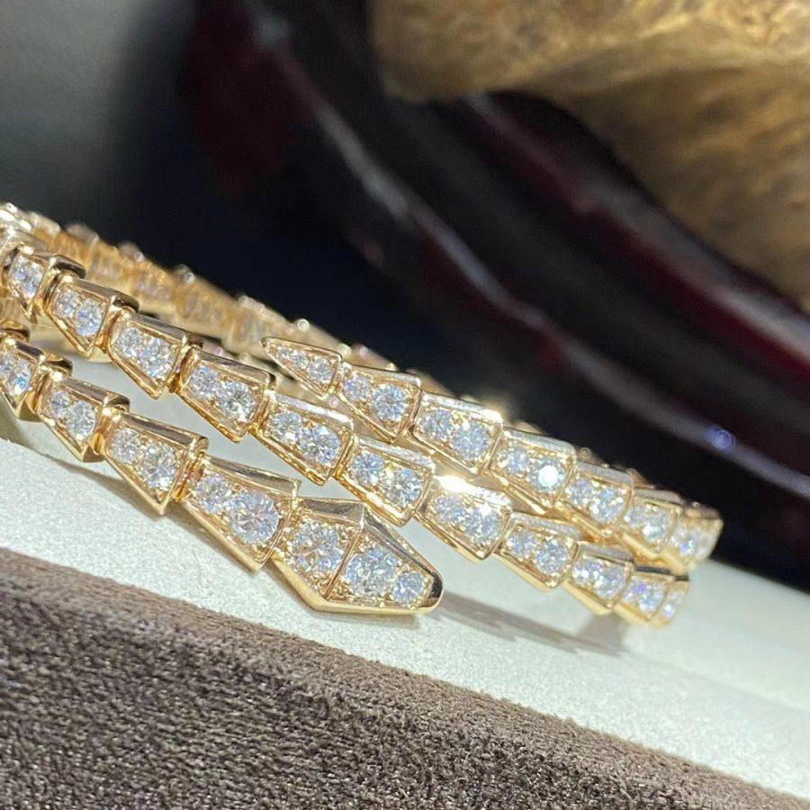 [Shinejoy]SERPENTI BRACELET GOLD DIAMOND DOUBLE ROW