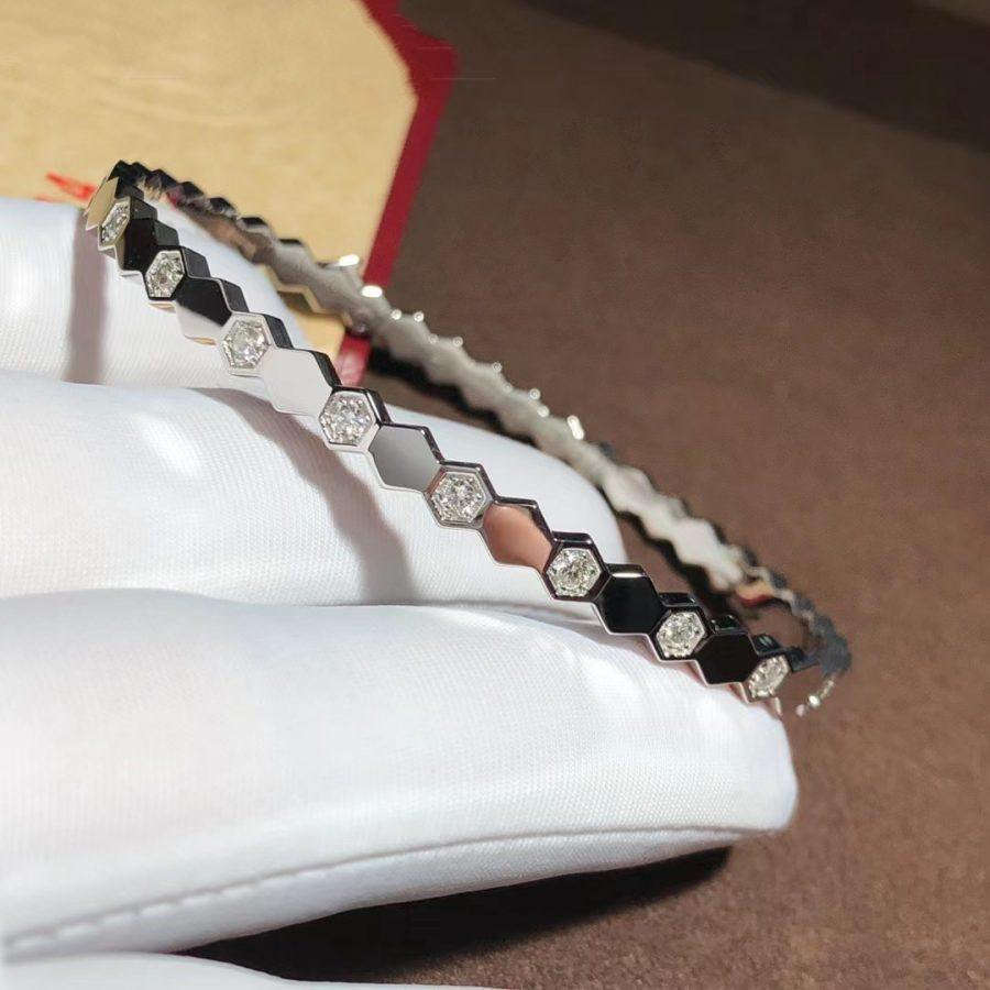 [Shinejoy]Bracelet en argent et diamants Bee Love