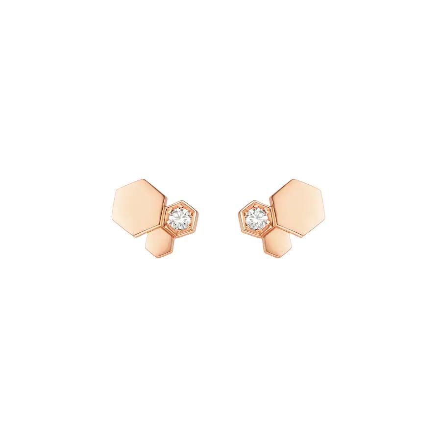 [Shinejoy]BEE LOVE PINK GOLD DIAMOND EARRINGS
