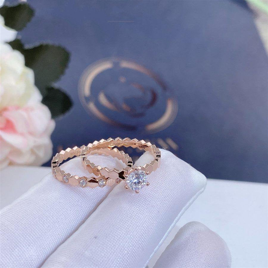 [Shinejoy] Bague BEE LOVE en or rose avec 1 diamant