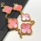 [⭐Shinejoy] CLOVER 5 MOTIFS  PINK MOP BRACELET COLLECTION