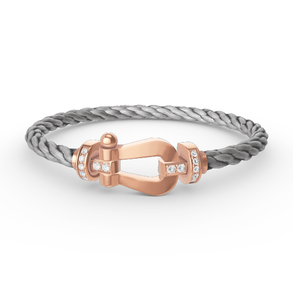 [Shinejoy]FORCE LARGE HORSESHOE HALF DIAMOND BRACELET ROSE GOLD