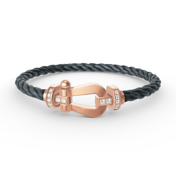 [Shinejoy]FORCE LARGE HORSESHOE HALF DIAMOND BRACELET ROSE GOLD