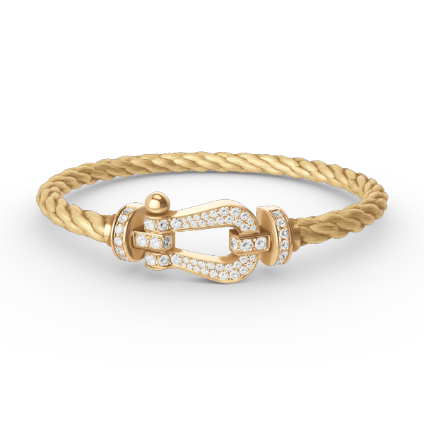 [Shinejoy]FORCE LARGE HORSESHOE FULL DIAMOND BRACELET GOLD