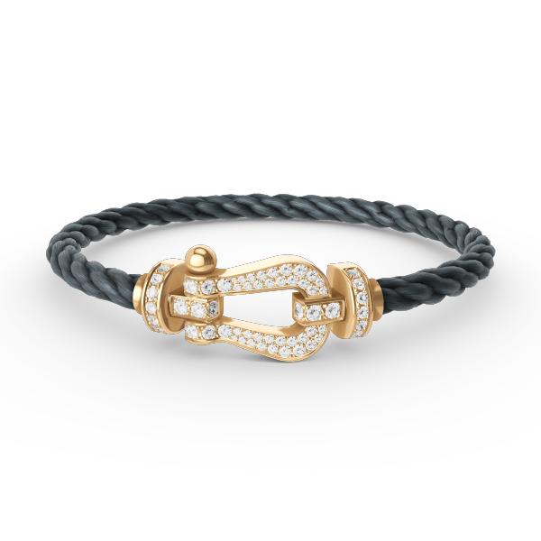 [Shinejoy]FORCE LARGE HORSESHOE FULL DIAMOND BRACELET GOLD