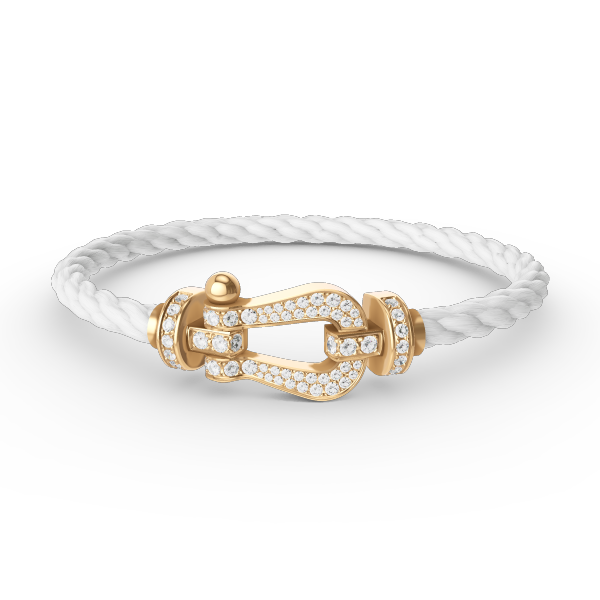 [Shinejoy]FORCE LARGE HORSESHOE FULL DIAMOND BRACELET GOLD