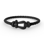 [Shinejoy]FORCE LARGE SERIES HORSESHOE BLACK SAMURAI BRACELET