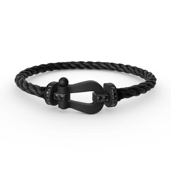 [Shinejoy]FORCE LARGE SERIES HORSESHOE BLACK SAMURAI BRACELET