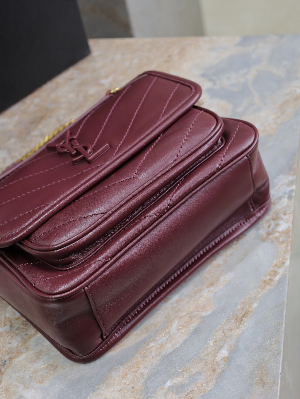 NIKI BABY 22 ワインレッド ラムスキン ゴールドチェーン