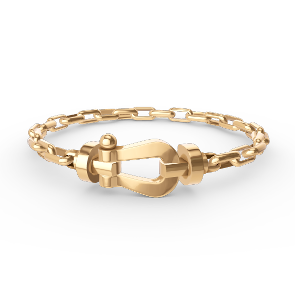 [Shinejoy]FORCE LARGE HORSESHOE CLASP  METAL BRACELET