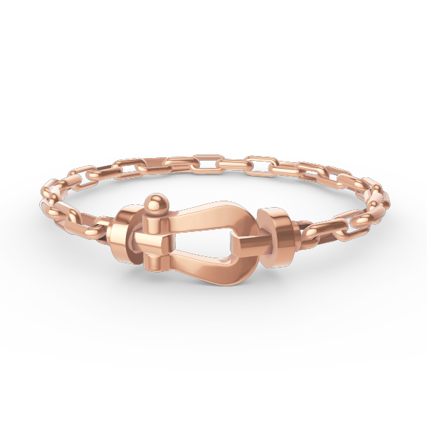 [Shinejoy]FORCE LARGE HORSESHOE CLASP  METAL BRACELET
