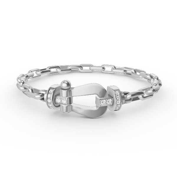 [Shinejoy]FORCE LARGE HORSESHOE CLASP  METAL BRACELET