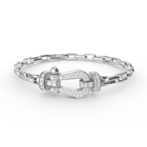 [Shinejoy]FORCE LARGE HORSESHOE CLASP  METAL BRACELET
