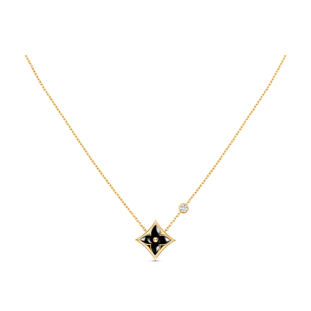 [シャインジョイ]スターブラックモップネックレス