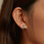Boucles d'oreilles à clous multicouches Œil du diable