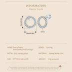 Boucles d'oreilles puces rondes en moissanite Forever Clear