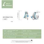 Boucles d'oreilles à clous multicouches Œil du diable