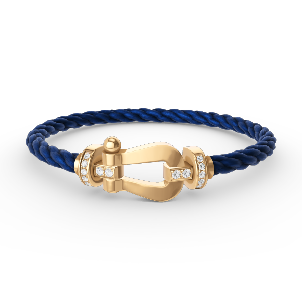 [Shinejoy]FORCE LARGE HORSESHOE HALF DIAMOND BRACELET GOLD