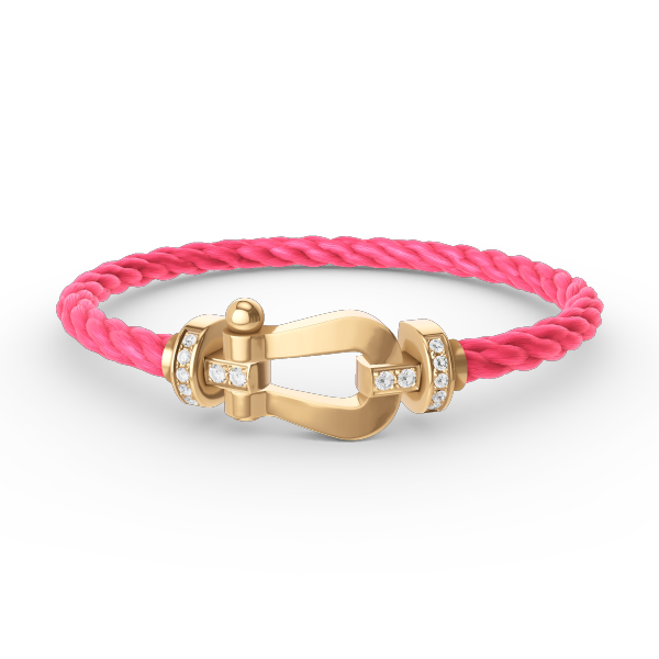 [Shinejoy]FORCE LARGE HORSESHOE HALF DIAMOND BRACELET GOLD