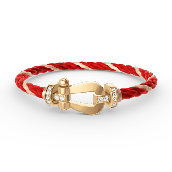 [Shinejoy]FORCE LARGE HORSESHOE HALF DIAMOND BRACELET GOLD