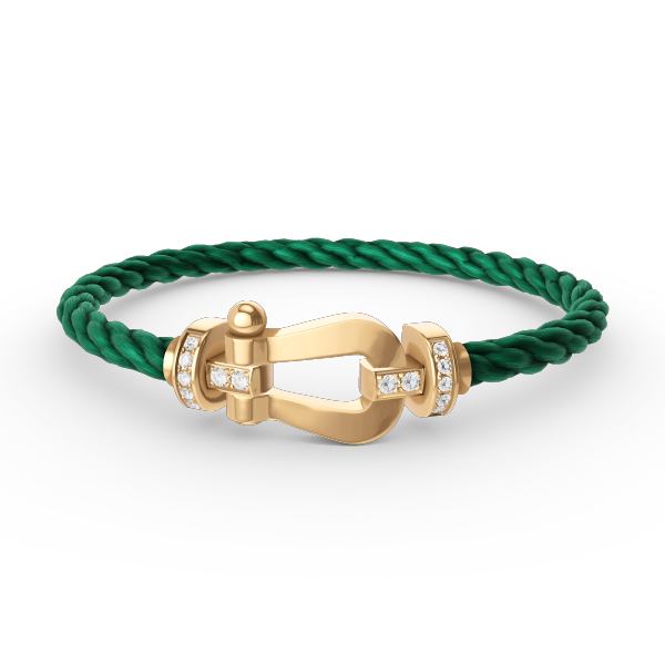[Shinejoy]FORCE LARGE HORSESHOE HALF DIAMOND BRACELET GOLD