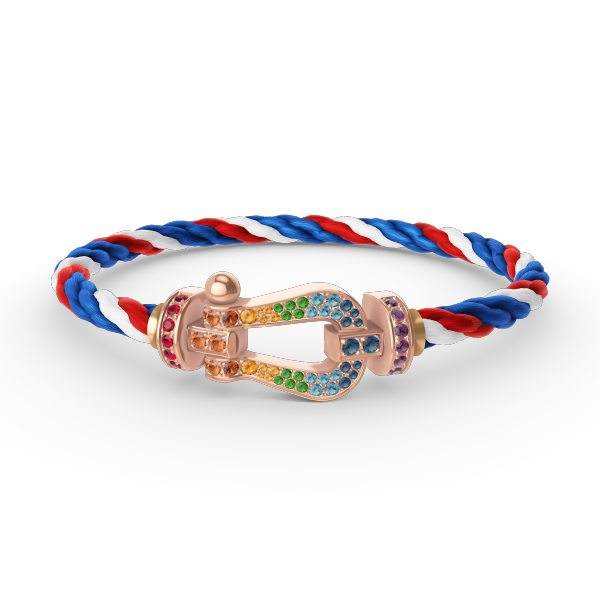 [Shinejoy]FORCE LARGE HORSESHOE  COLORED DIAMOND BRACELET ROSE GOLD