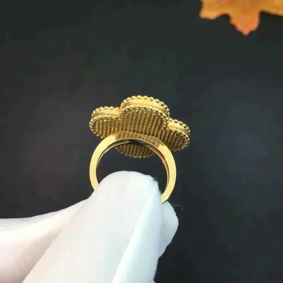 [Shinejoy]クローバーマラカイトリング