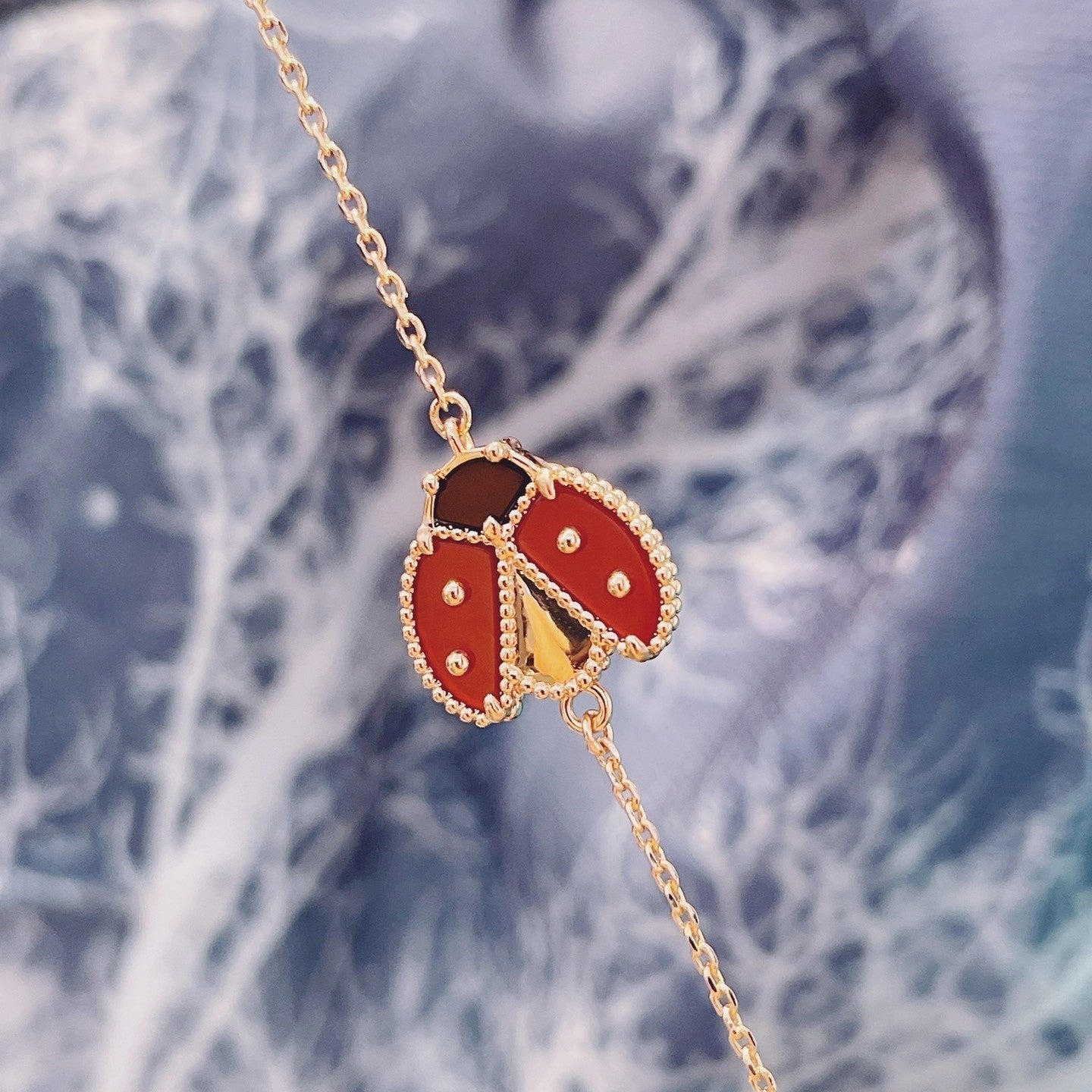 [Shinejoy]ラッキースプリング 1モチーフ ピンクゴールドブレスレット