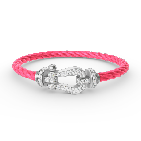 [Shinejoy]FORCE LARGE HORSESHOE FULL DIAMOND BRACELET SILVER
