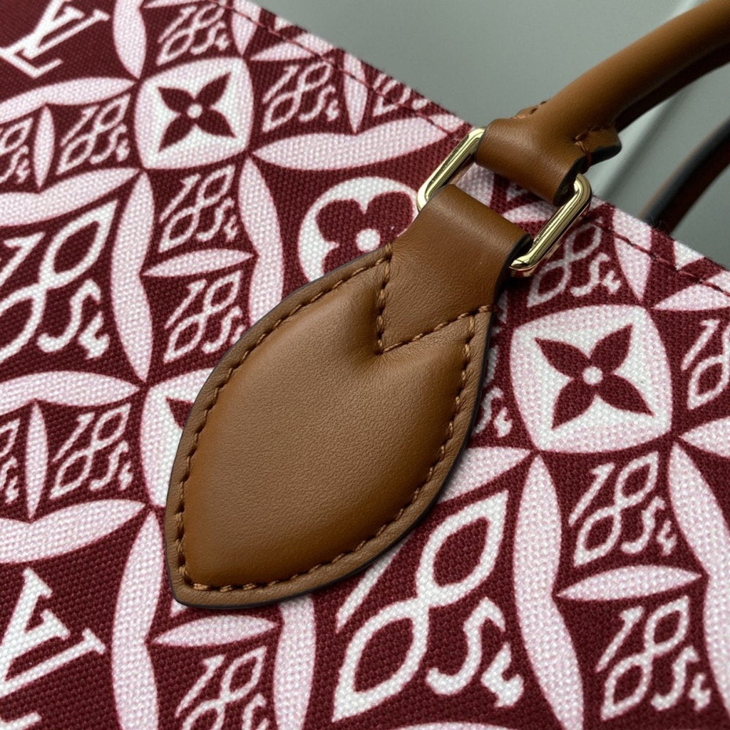 LV DEPUIS 1854 ONTHEGO GM TEXTILE ROUGE BORDEAUX